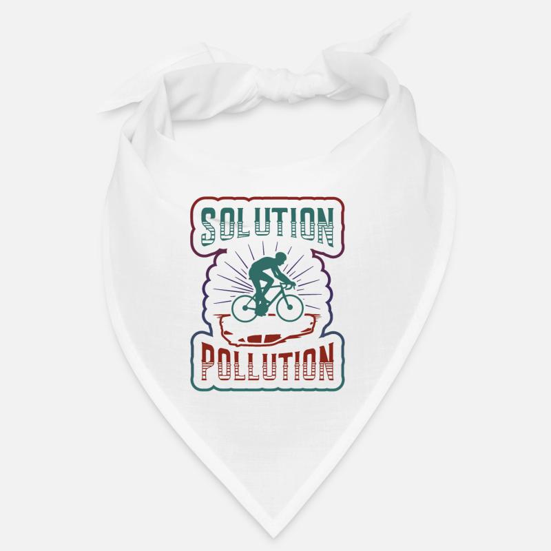 Polution Solution Umweltschutz Radfahren. Bandana