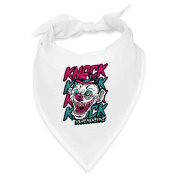Gruseliger Clown, Creepy Clown. - Bandana - Weiß - Vorne