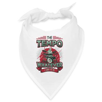 Das Tempo Ist, Was Immer Ich Sage, Es Ist Rockband - Bandana - Weiß - Vorne