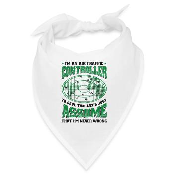 Fluglotse, Radarflugkontrolle. - Bandana - Weiß - Vorne