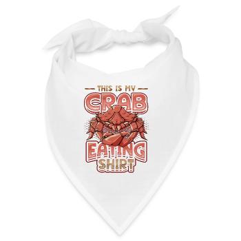 Krabben Essen. - Bandana - Weiß - Vorne