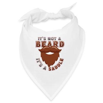 Es Ist Kein Bart, Es Ist Ein Sattel Bärtige Männer - Bandana - Weiß - Vorne
