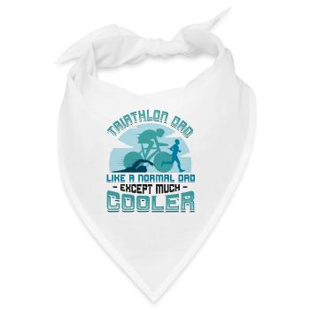 Triathlon-Dad, wie ein normaler Dad, nur cooler. - Bandana - Weiß - Vorne