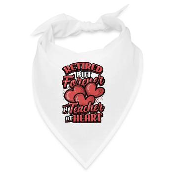 Im Ruhestand, Aber Im Herzen Immer Ein Lehrer. - Bandana - Weiß - Vorne