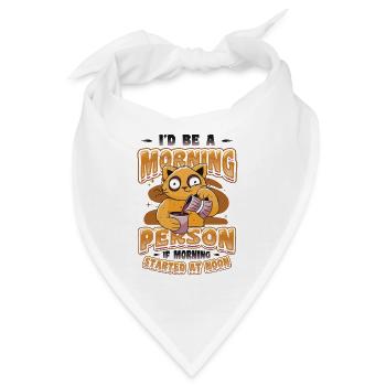 Spätaufsteher, Morgenmuffel, Eule, Langschläfer. - Bandana - Weiß - Vorne