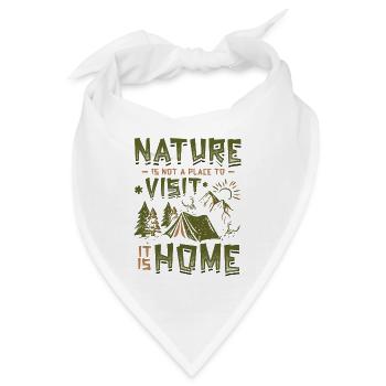 Die Natur Ist Kein Ort, Den Man Besucht. - Bandana - Weiß - Vorne