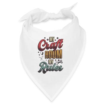 Mein Bastelzimmer Meine Regeln Crafty Mom - Bandana - Weiß - Vorne