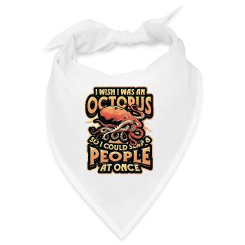 Slap 8 Menschen Auf Einmal Octopi Funny Octopus - Bandana - Weiß - Vorne