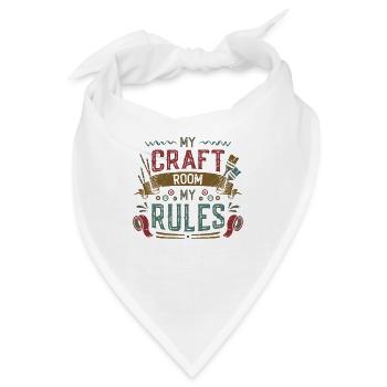Mein Bastelzimmer Meine Regeln Crafty Mom - Bandana - Weiß - Vorne