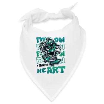 Follow Yout Heart Ghetto Graffiti Sprayer - Bandana - Weiß - Vorne