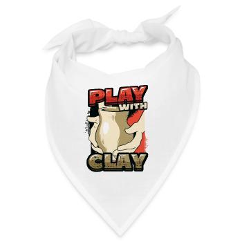 Spielen Mit Töpferwaren Aus Ton - Bandana - Weiß - Vorne