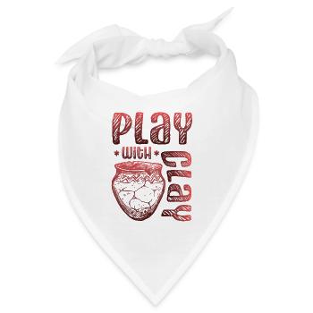 Spielen Mit Töpferwaren Aus Ton - Bandana - Weiß - Vorne