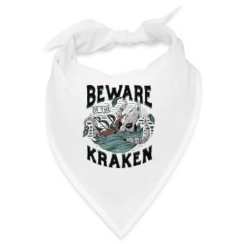 Hüte Dich Vor Dem Kraken - Bandana - Weiß - Vorne