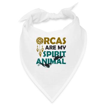 Der Orca Ist Mein Seelentier, Wal, Orca. - Bandana - Weiß - Vorne