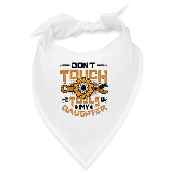 Berühren Sie Nicht Meine Werkzeuge - Bandana - Weiß - Vorne