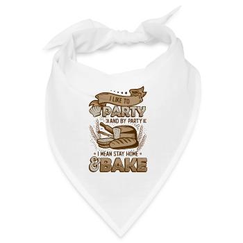 Zu Hause Bleiben Und Backen, Hobby-bäcker - Bandana - Weiß - Vorne