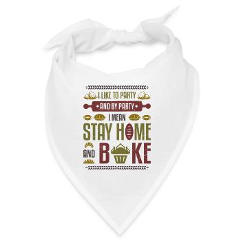 Zu Hause Bleiben Und Backen, Hobby-bäcker - Bandana - Weiß - Vorne