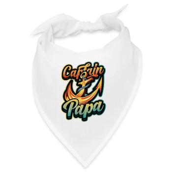 Kapitän Papa Bootfahren - Bandana - Weiß - Vorne