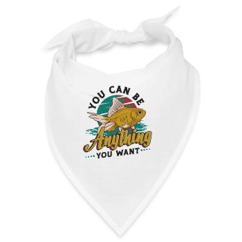 Goldfish Be A Shark, Motivationsbotschaft - Bandana - Weiß - Vorne