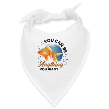 Goldfish Be A Shark, Motivationsbotschaft - Bandana - Weiß - Vorne