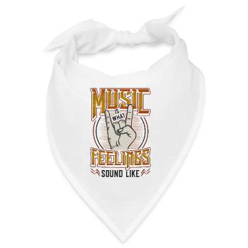 Musik Ist, Was Gefühle Wie Rock And Roll Klingen - Bandana - Weiß - Vorne