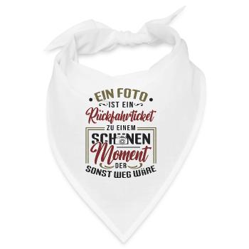 Foto, Rückfahrticket, Vergangenheit, Fotograf. - Bandana - Weiß - Vorne