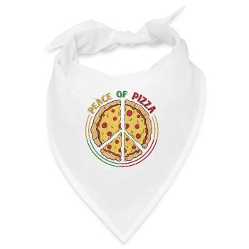 Peace Of Pizza, Friedenssymbol - Bandana - Weiß - Vorne