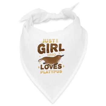 Girls Platypus Lover - Nur Ein Mädchen, Das Liebt - Bandana - Weiß - Vorne