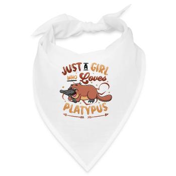 Girls Platypus Lover - Nur Ein Mädchen, Das Liebt - Bandana - Weiß - Vorne