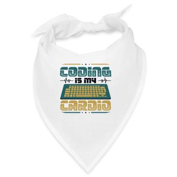 Kodierung Ist Meine Kardio, Code Programmierer - Bandana - Weiß - Vorne