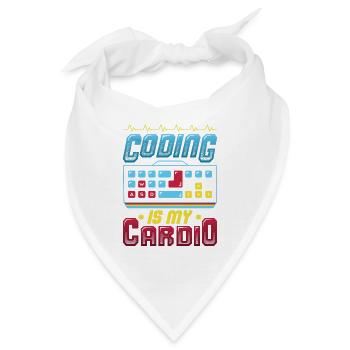 Kodierung Ist Meine Kardio, Code Programmierer - Bandana - Weiß - Vorne