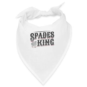 Pik König, Pik Karten - Bandana - Weiß - Vorne