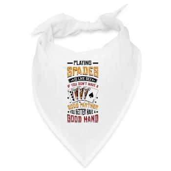 Pik-karten Spielen - Bandana - Weiß - Vorne