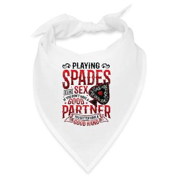 Pik-karten Spielen - Bandana - Weiß - Vorne