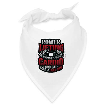 Funny Power Lifting Gewichtheben - Bandana - Weiß - Vorne