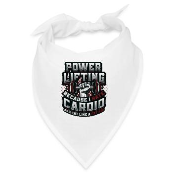 Funny Power Lifting Gewichtheben - Bandana - Weiß - Vorne