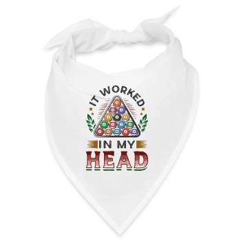 Es Funktionierte In Meinem Kopf, Pool Billard - Bandana - Weiß - Vorne