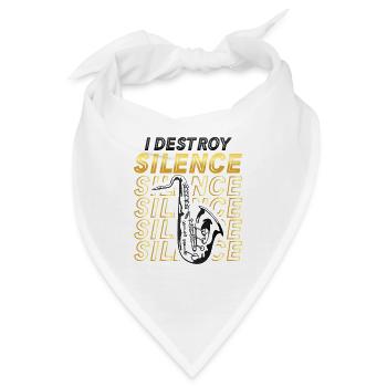 Ich Zerstöre Die Stille, Lustiges Saxophon - Bandana - Weiß - Vorne