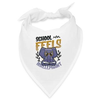 School Feels Irrelephant, Anti School - Bandana - Weiß - Vorne