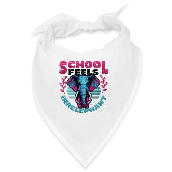 School Feels Irrelephant, Anti School - Bandana - Weiß - Vorne