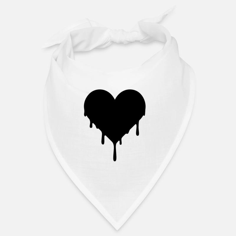 Black Emo Herzblut - schwarzes Herz Bandana