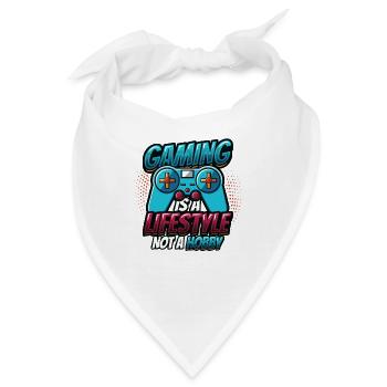 Spielen Ist Ein Lebensstil, Kein Hobby - Bandana - Weiß - Vorne