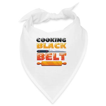 Kochen, Schwarzer Gürtel, Chefkoch - Bandana - Weiß - Vorne