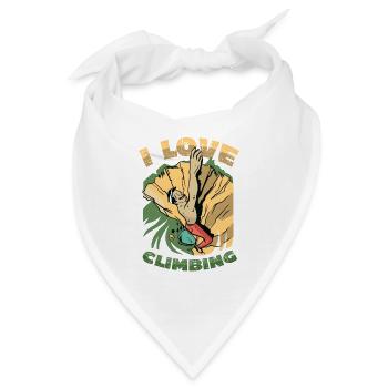 Ich Liebe Klettern, Felsklettern - Bandana - Weiß - Vorne