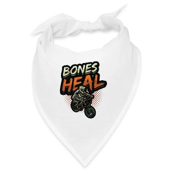 Knochen Heilen, Mtb, Mountainbike, Bmx - Bandana - Weiß - Vorne