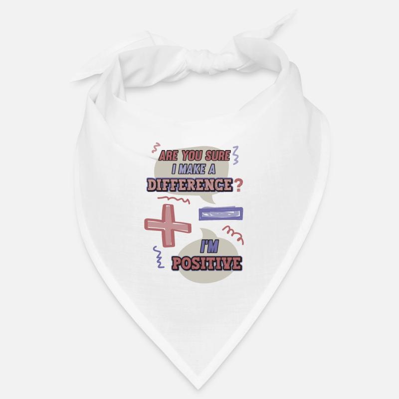 Signes moins et plus, jeu de mots mathématiques Bandana