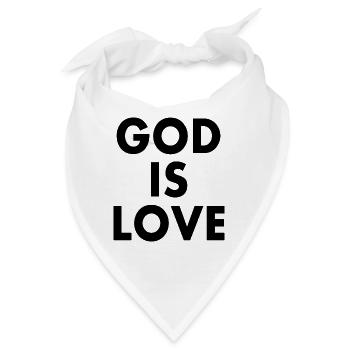 God is love - Bandana - Weiß - Vorne