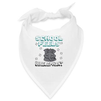 School Feels Irrelephant, Anti School - Bandana - Weiß - Vorne