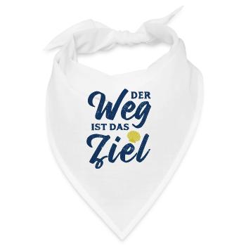 Der Weg ist das Ziel - Camino - Jakobsweg - Pilger - Bandana - Weiß - Vorne