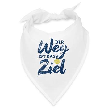 Der Weg ist das Ziel - Camino - Jakobsweg - Pilger - Bandana - Weiß - Vorne